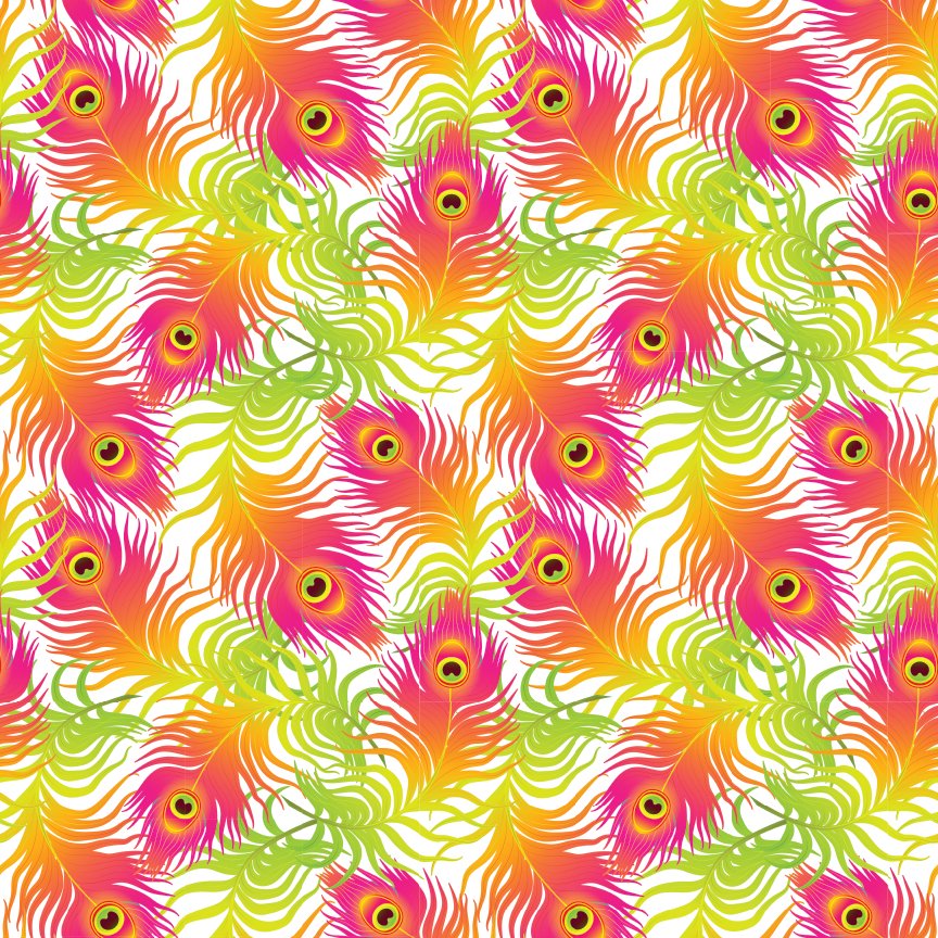 Neon Peacock Pattern Acrylic Sheet - CMB Pattern Acrylic